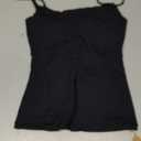 Womens Padded Cami Tank Tops Double Lined Spaghetti Strap Built in Bra Shirts Slim Fitted Basic Summer Cloth 2026 (X-Small, Black)