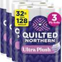 Quilted Northern Ultra Plush Toilet Paper, Mega Rolls, 3 Ply Toilet Tissue, 32 Mega Rolls=128 Regular