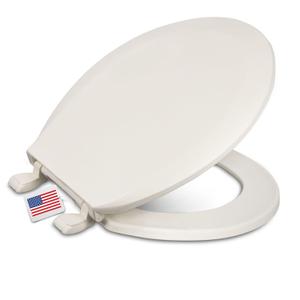 Centoco Round Toilet Seat, Scratch-Resistant Plastic Finish, Fits Kohler/American Standard/TOTO, Light Weight Residential, Made in the USA, DSAMAZ12-416, Biscuit