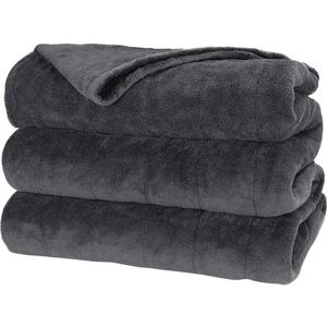 Sunbeam Heated Blanket | Microplush, 10 Heat Settings, Slate, King - BSM9KKS-R825-16A00 