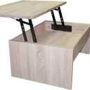2 Pair 50kg/100lbs Folding Lift up Top Table, Gas Hydraulic Hinge Hardware, Lifting Frame Desk Mechanism Spring Hinge Bracket with 60 Screws, Tea Coffee Table Furniture Accessories