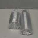 AOZITA [50 Sets, 9 oz Clear Plastic Cups With Flat Lids No Hole, Disposable Cups With Lids for Ice Cream, Pudding, Cake, Snacks Smoothie, Milkshake, Cold Drinks