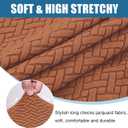 Smiry Waterproof Couch Cushion Covers, Stretch Jacquard Thick Sofa Cushion Covers, Washable Seat Slipcover Elastic Furniture Protector for Pets, Kid (Large, Rust)