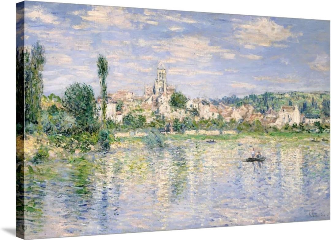ART.COM Stretched Canvas Print Vetheuil in Summer by Claude Monet, 36" x 24"
