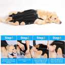 Coodeo Dog Back Brace for Dogs Arthritis, Pet Back Bracer for IVDD, Back Protector Helps Pain Relief, Surgical Recovery and Rehabilitation, Dogs Back Disease Prevention. (Black,Small)