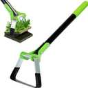 Garden Guru Action Stirrup Hoe Garden Tool with Ergonomic Handle Rust Resistant Heavy Duty Steel Loop Hoe for Weeding, Planting, Sowing Seeds, Making Furrows & Soil Cultivation