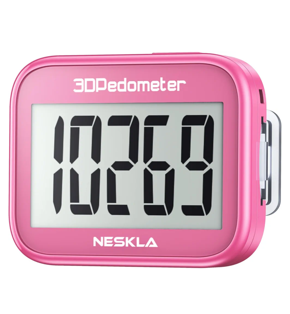 3D Pedometer for Walking, Simple Step Counter with Large Digital Display, Step Tracker with Removable Clip Lanyard, Accurately Track Steps for Men Women Kids Adults Seniors