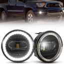 BUNKER INDUST LED Fog Light with Daytime Running Lights for Tacoma 2005-2011/ Solara 2004-2006/ Tundra 2007-2012, Bumper Driving DRL Fog Lamp Assembly Kit