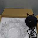 Semi Flush Mount Ceiling Light, Black Light fixtures with Floral Clear Glass Shade, Modern Close-to-Ceiling Lighting for Bedroom Kitchen Living Room Hallway