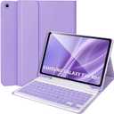 Keyboard Case for Samsung Galaxy Tab A9+/Plus 11 2023(SM-X210/X216/X218),Case with Keyboard for Samsung Tab A9+ with S Pen Holder,Detachable Bluetooth Keyboard for Galaxy A9 Auto Wake/Sleep,Purple