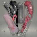 ZeroStory 2 Packs Wireless Controller and Nunchuck for Wii and Wii U Console, Gamepad with Silicone Case and Wrist Strap (Black and Pink)