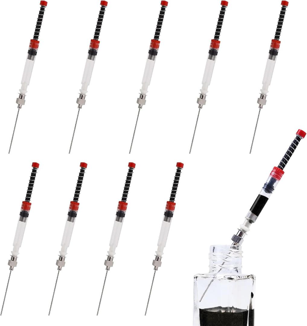 ASTIMESA 10 Pcs Fountain Pen Ink Syringe, Removable Blunt Syringe Fountain Pen, Elastic Spring Ink Filling Syringe Tool, Refill and Convert Pen Ink Converter Cartridges