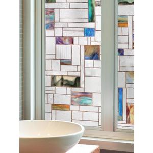 Artscape Horizon, Privacy Window Film with Vibrant Colored Pattern, Non-Adhesive & UV Protection, Easy to Apply & Removable, 24 x 36 Inches 