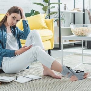 Plantar Fasciitis Night Splint Planter Facetious Relief Brace Support Day Night(Gray-2PC)