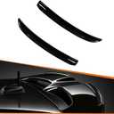 Adiil Glass Black Rear Wing Trim Spoiler Extension Lip Fins Compatible with 2014 & up Mini Cooper F55 F56 S/JCW