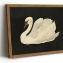 Vintage Framed Bathroom Wall Art, Moody Wall Decor, Swan Paintings Farmhouse Decor, Victorian Pictures Canvas Prints, Rustic Antique Artwork for Living Room Bedroom 16x24 inch