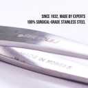 [Premium Hand-Made] Tweezers for women facial hair - Round tip Tweezers, Eyebrow Tweezers, 304 Surgical-grade Stainless Steel for Safety, Precision tweezers, Facial Hair for Men & Women