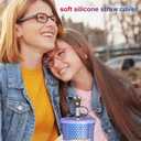 2 x Straw Cover Compatible With Starbucks Cup, 7Pcs Reusable Drinking Straw Cover, Splash Proof Straw Cover Cap, Straw Covers Cap for Tumbles,Cups Accessories (7-8MM-7PCS).