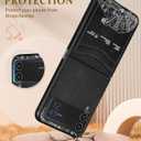 Shorogyt for Samsung Galaxy Z Flip 4 Wallet Case with Card Holder - Designer Space Pattern Kickstand Clasp Back Flip Folio Leather Phone Cases for Z Flip 4 for Women Men Girls