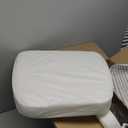 AAAAAcessories D-Shaped Chair Cushions, 2" Thick Dining Chair Pads with Ties and Removable, Machine-Washable Cover, 17" x 16", Pinstripe Brown