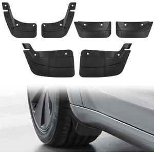 Frani Upgraded Integrated Mud Flaps Designed for Tesla Model 3 Highland 2024-2026,All Weather Guards, No Drilling/Tape Required (Set of 6)