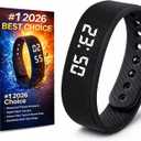 Vibrating Alarm Wristband Vibration Wrist Bracelets Silent Clock Watch for Heavy Sleepers Wearable Shock Band for Deaf Mens Digital Sleep Apnea Devices Smart Custom Wake up Reminder