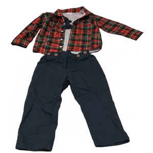 Baby Boy Clothes Suits Toddler Dress Shirt With Bowtie Suspender Pants Outfit Sets Gentleman Wedding 2-3 T