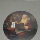 Mandala Soul Christmas Santa Wooden Sign, Rustic Xmas Santa Bookish Hanging Sign Wall Decor for Library Reading Nook Corner Room Home, xxx Door Decor 12 x 12 Inch