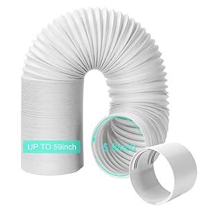 UNAOIWN Portable Air Conditioner Hose with Coupler, 5.9"/ 15CM Anti-Clockwise Thread Universal AC Exhaust Vent Duct, AC Tube Hose Kit Extension Parts Accessories Length up to 59”