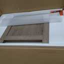 Homhedy 31.5" L Cat Litter Box Enclosure with Barn Door, Greige