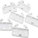 Drawer Guide Bracket, 6 Pcs White Drawer Slides Guides Bracket Plastic Drawer Track Guides with Screws