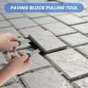 2 Pcs Paver Removal Tool Set with Micro-Tooth Grooves and Dual Joint Scraper, 8-Inch Brick and Stone Extractor Tool with Non-Slip Grip for Garden, Patio and Lawn Maintenance