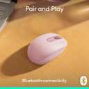 Logitech M196 Bluetooth Wireless Mouse, Compact and Portable Mouse for Laptops, Tablets and More, 12-Month Battery, Smooth Tracking, Compatible with PC and Mac, Windows and macOS - Rose
