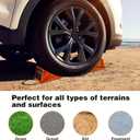 Wheel Chocks, 4 PACK Heavy Duty Wheel Chocks for Car with Rope for Easy Removal, Durable, Non-Slip, Hard Plastic Tire Stopper Blocks for RV, Camper, Trailer, Effective in Keeping Your Vehicle in Place (Orange)