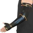 KEKING Lymphedema Compression Arm Sleeve with Gauntlet for Women Men, 20-30 mmHg Medical Graduated Compression Arm Brace, Full Arm Support Brace for Pain Relief, Arthritis, Swelling, Single Black 3XL