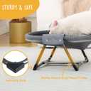 KITTY KINGDOM Elevated Cat Hammock Bed, Foldable No-Assembly Cat Bed with Breathable Mesh for Indoors and Outdoors Use, Lightweight Raised Pet Bed for Cats and Small Dogs