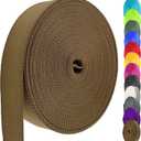 Nylon Webbing 1.5 Inch, Heavy Duty Nylon Webbing Strap 12 Yard,Durable Nylon Strapping for Indoor or Outdoor Gear, DIY Crafting, Repairing (Brown, 12 Yard)