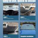 Windshield Sun Shade for Ram 1500 (2019-2026), Custom-fit Windshield Cover, Keep Vehicle Cool, Protect Dashboard, Foldable Car Window Shades Ram 1500 Accessories