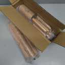 Profully Christmas Stocking Holder Stand, Wooden Stocking Holder Stand with 8 Hooks, Freestanding Stocking Hanger Rack for Floor, Natural