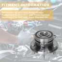 513324 Pair 2 Front Wheel Bearing and Hub Assembly for 2011-2024 Dodge Durango, 2011-2022 Jeep Grand Cherokee WK