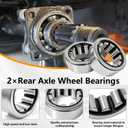 Rear Axle Shaft Bearing Seal Kit & Driver Passenger Kit for Ford F150 F250 Truck with 9.75 Inch Ring Gear Pair 2 Bearings & 2 Seals