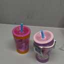 Contigo Kids Spill-Proof Tumbler with Straw 14 oz. 2 Pack (Dragonfruit Wildflowers & Blue Poppy Clouds)