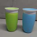 Munchkin Sippy Cups for Toddlers 1-3, Spill Proof Miracle 360 Cup, 10 Ounce, 2 Pack, Green/Blue