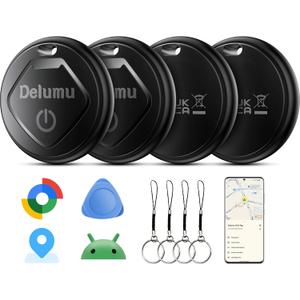 Air Tracker Android, 2026 New Smart Tags-4 Pack Android Tracker for Google'S Find Hub App, Bluetooth Tracker Keys Finder and Item Locator & GPS Trackers for Keys, Luggages, Wallet, IP67