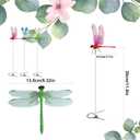 12 Pack Dragonfly Clip,Fake Dragonflies, Humming Bird Stakes Fake, Plastics Dragonfly for Garden Stakes Decor Yard Ornaments for Hat,Deer and Horse,Fly Scare Devices for Indoor Outdoor