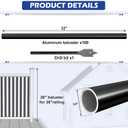 100 Pack 32" Aluminum Deck Balusters Round Black Deck Railing Stair Porch Staircase Spindles 3/4" Diameter Balusters Outdoor