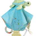 Stephan Baby Go Fish Plush Chewbie Activity Toy and Teething Blankie, Green Sea Turtle