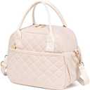 CAMTOP Lunch Box for Women Insulated Lunch Bag Lunchbox Cooler Thermal Leakproof Quilted Reusable Lunch Tote Bag for Work School Travel Picnic (Z-Beige)