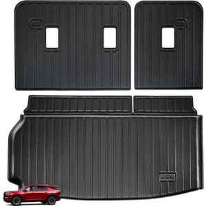 Large Trunk Mat for All-New 2024 Chevrolet Traverse with Backrest Protection,TPE All Weather Protection Car Cargo Liners Accessory Covering The backrest Custom Fit for 2024 Chevy Traverse