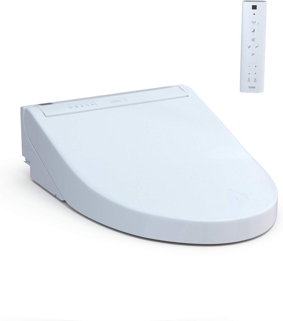 TOTO SW3084#01 WASHLET C5 Electronic Bidet Toilet Seat with PREMIST and EWATER+ Wand Cleaning, Elongated, Cotton White (C5 Elongated)